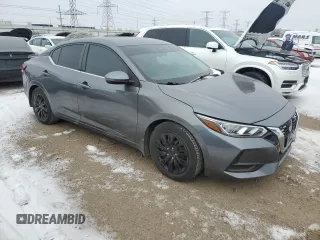 2021 Nissan Sentra S with VIN 3N1AB8BV5MY268336, listed as a Copart auction lot 41856315 with 56,640 mi miles and Salvage Title. Bid and sale history available at DreamBid. Image 4.