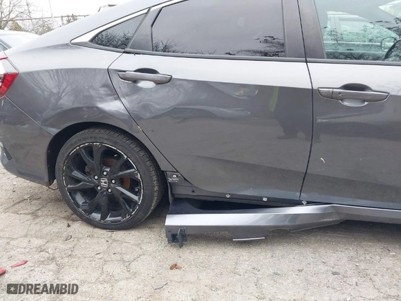 2019 Honda Civic Sedan Sport with VIN 2HGFC2F80KH592798, listed as a IAAI auction lot 41131101 with 69,627 mi miles. Bid and sale history available at carsss.com. Image 17.