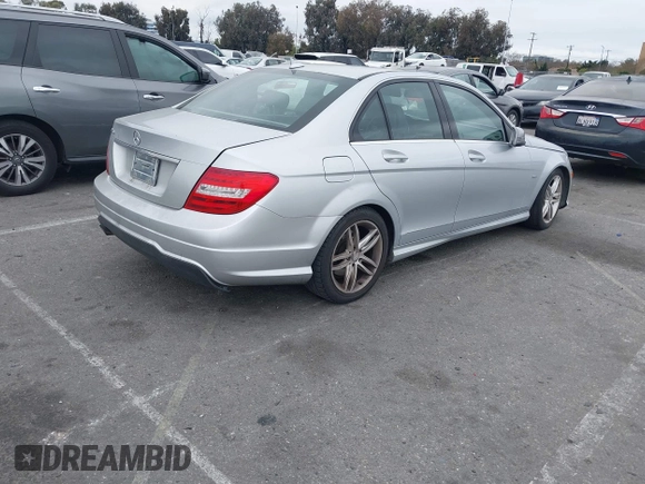 2012 Mercedes-Benz C-Class C 250 Sport with VIN WDDGF4HB4CR199148, listed as a IAAI auction lot 41891233 with 1 mi miles. Bid and sale history available at carsss.com. Image 4.