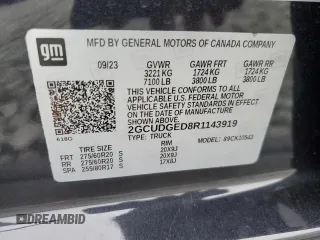2024 Chevrolet Silverado 1500 LTZ with VIN 2GCUDGED8R1143919, listed as a Copart auction lot 89385915 with 19,171 mi miles and Salvage Title. Bid and sale history available at DreamBid. Image 12.