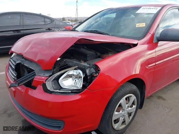 2011 Hyundai Accent GLS with VIN KMHCN4AC3BU616474, listed as a IAAI auction lot 41546934 with 164,852 mi miles. Bid and sale history available at carsss.com. Image 6.