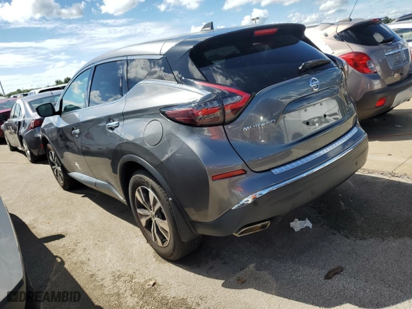 2022 Nissan Murano S with VIN 5N1AZ2AS2NC122396, listed as a Copart auction lot 74140754 with 45,524 mi miles and Non Repairable. Bid and sale history available at carsss.com. Image 2.