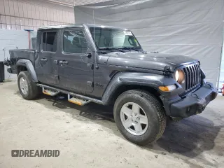 2020 Jeep Gladiator Sport S with VIN 1C6HJTAG3LL161496, listed as a Copart auction lot 48807525 with 88,429 mi miles and Salvage title. Bid and sale history available at DreamBid. Image 4.