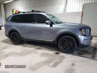 2023 Kia Telluride EX X-Line with VIN 5XYP3DGC8PG372784, listed as a Copart auction lot 51593535 with 12,353 mi miles and Salvage title. Bid and sale history available at DreamBid. Image 4.