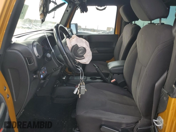 2014 Jeep Wrangler Sport z VIN 1C4AJWAG7EL181121, wystawiony jako Copart lot #42599235 z przebiegiem 130 721 mil mil oraz Szkoda całkowita • Salvage title. Historia ofert i sprzedaży dostępna na DreamBid. Obrazek 7.