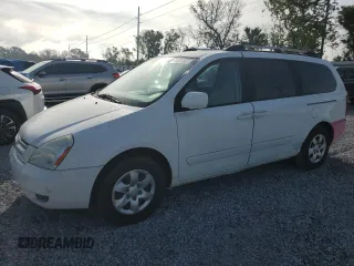 2008 Kia Sedona LX with VIN KNDMB233086257536, listed as a Copart auction lot 50345875 with 121,930 mi miles and Salvage Title. Bid and sale history available at carsss.com. Image 1.