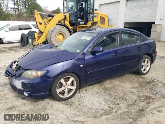 2005 Mazda 3 s with VIN JM1BK323051287045, listed as a Copart auction lot 50876495 with 155,405 mi miles and Salvage Title. Bid and sale history available at carsss.com. Image 1.