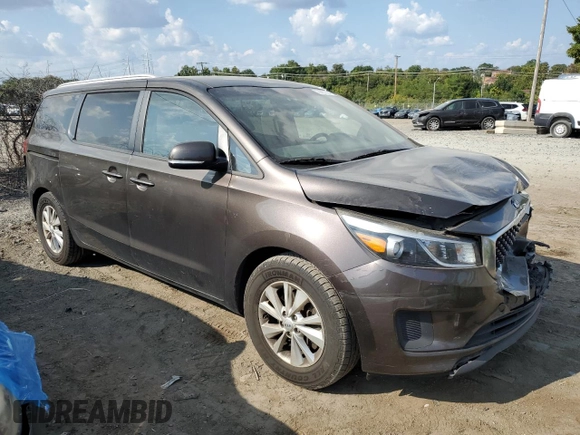 2016 Kia Sedona LX with VIN KNDMB5C15G6172514, listed as a Copart auction lot 72267704 with 81,284 mi miles and Salvage Title. Bid and sale history available at carsss.com. Image 4.