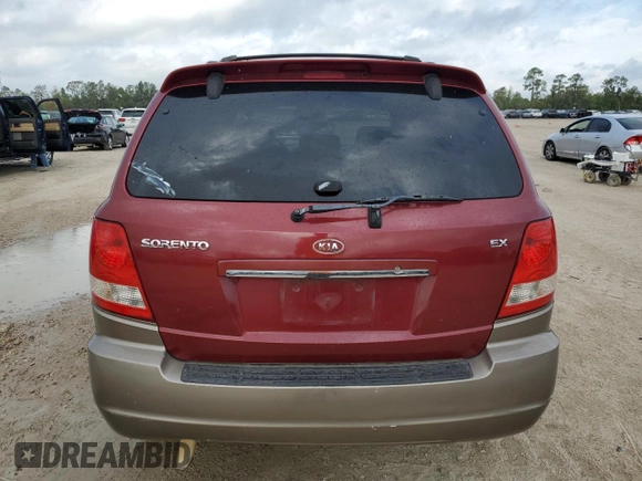 2005 Kia Sorento LX with VIN KNDJD733655498495, listed as a Copart auction lot 78982324 with 160,919 mi miles and Salvage Title. Bid and sale history available at carsss.com. Image 6.