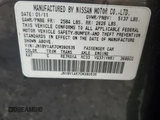 2012 Infiniti M37 with VIN JN1BY1AR7CM390535, listed as a Copart auction lot 84595234 with 0 mi miles and Salvage Title. Bid and sale history available at carsss.com. Image 13.