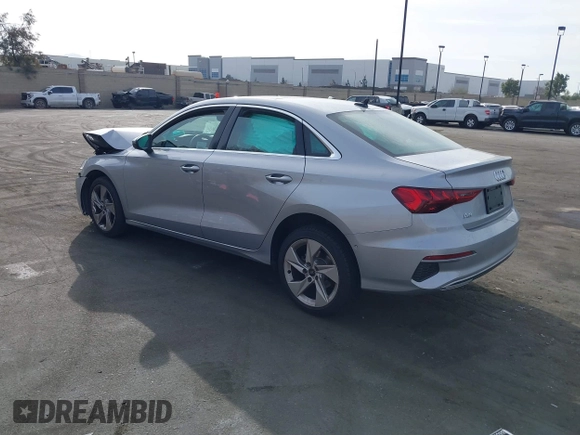 2023 Audi A3 Premium z VIN WAUAUDGY1PA051049, wystawiony jako IAAI lot #41719508 z przebiegiem Nie podano mil oraz . Historia ofert i sprzedaży dostępna na DreamBid. Obrazek 3.