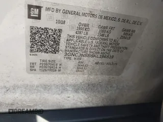 2019 Chevrolet Trax LS with VIN 3GNCJNSB5KL196519, listed as a IAAI auction lot 41686357 with 117,162 mi miles. Bid and sale history available at carsss.com. Image 9.