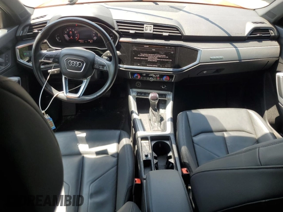 2023 Audi Q3 S line Premium with VIN WA1DECF33P1077028, listed as a Copart auction lot 56289525 with 50,014 mi miles and Salvage title. Bid and sale history available at DreamBid. Image 8.