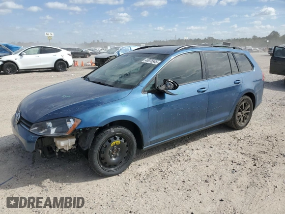 2017 Volkswagen Golf SportWagen S with VIN 3VWA17AU4HM502818, listed as a Copart auction lot 48975945 with 85,811 mi miles and Salvage Title. Bid and sale history available at carsss.com. Image 1.