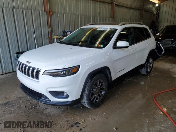 2019 Jeep Cherokee Latitude Plus with VIN 1C4PJLLB9KD247457, listed as a Copart auction lot 59538825 with 91,801 mi miles and Salvage title. Bid and sale history available at DreamBid. Image 1.