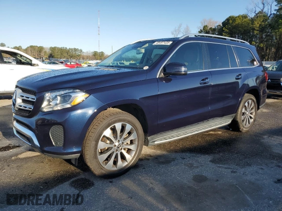 2018 Mercedes-Benz GLS 450 z VIN 4JGDF6EE2JB130578, wystawiony jako Copart lot #48497435 z przebiegiem 183 987 mil mil oraz Czysty tytuł • Clean title. Historia ofert i sprzedaży dostępna na DreamBid. Obrazek 1.