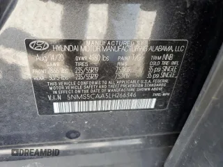 2020 Hyundai Santa Fe Limited with VIN 5NMS5CAA5LH266346, listed as a Copart auction lot 54167105 with 38,566 mi miles and Salvage Title. Bid and sale history available at carsss.com. Image 13.
