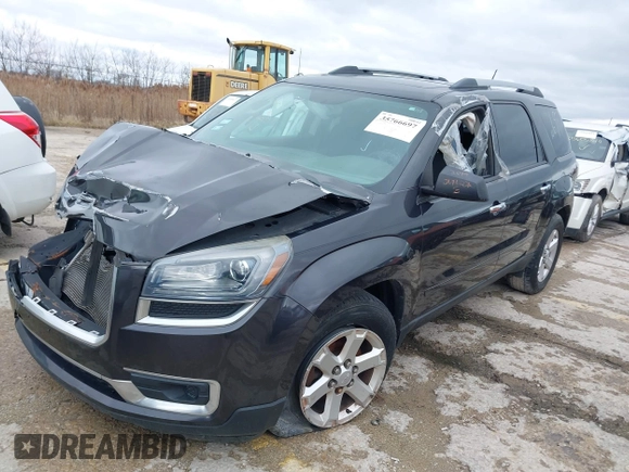 2015 GMC Acadia SLE with VIN 1GKKVPKD5FJ231387, listed as a IAAI auction lot 39429708 with 1 mi miles. Bid and sale history available at carsss.com. Image 2.