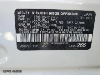2017 Mitsubishi Outlander SE with VIN JA4AD3A37HZ028589, listed as a Copart auction lot 46670045 with 89,495 mi miles and Salvage Title. Bid and sale history available at carsss.com. Image 13.