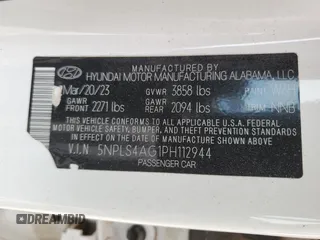 2023 Hyundai Elantra SEL z VIN 5NPLS4AG1PH112944, wystawiony jako Copart lot #51590415 z przebiegiem 37 167 mil mil oraz Szkody całkowita. Historia ofert i sprzedaży dostępna na DreamBid. Obrazek 12.