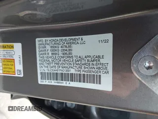 2023 Acura Integra Technology с VIN 19UDE4H61PA013591, выставлен на аукционе IAAI как лот 41933982 с пробегом 33 453 миль миль и . История ставок и продаж доступна на DreamBid. Изображение 9.