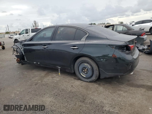 2024 Infiniti Q50 Red Sport 400 with VIN JN1FV7DR7RM680467, listed as a Copart auction lot 86691374 with 51 mi miles and Non repairable. Bid and sale history available at DreamBid. Image 2.