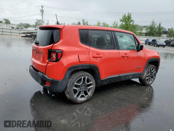 2021 Jeep Renegade Jeepster z VIN ZACNJDAB0MPM33342, wystawiony jako Copart lot #59976115 z przebiegiem 52 184 mil mil oraz Szkoda całkowita • Salvage title. Historia ofert i sprzedaży dostępna na DreamBid. Obrazek 3.