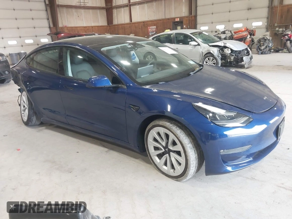 2022 Tesla Model 3 Long Range with VIN 5YJ3E1EB8NF255163, listed as a IAAI auction lot 42105451 with 40,166 mi miles and . Bid and sale history available at DreamBid. Image 1.