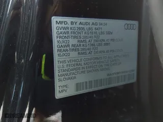 2024 Audi Q8 Prestige with VIN WA1FVBF1XRD012308, listed as a IAAI auction lot 41672981 with 5,900 mi miles. Bid and sale history available at carsss.com. Image 9.