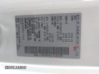 2019 Nissan NV200 SV with VIN 3N6CM0KN4KK710439, listed as a IAAI auction lot 42648330 with 33,060 mi miles and . Bid and sale history available at DreamBid. Image 9.