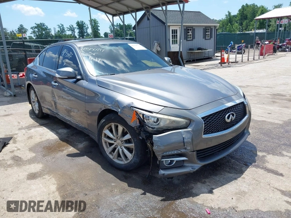 2014 Infiniti Q50 Sport with VIN JN1BV7AR4EM683887, listed as a IAAI auction lot 42550717 with 199,473 mi miles and . Bid and sale history available at DreamBid. Image 1.
