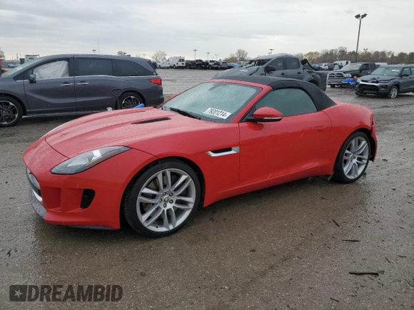 2014 Jaguar F-Type S with VIN SAJWA6FC4E8K03754, listed as a Copart auction lot 79201214 with 35,093 mi miles and Salvage Title. Bid and sale history available at DreamBid. Image 1.