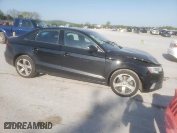 2017 Audi A3 Sedan Premium with VIN WAUB8GFF0H1017955, listed as a Copart auction lot 50989414 with 45,566 mi miles and Salvage Title. Bid and sale history available at carsss.com. Image 4.
