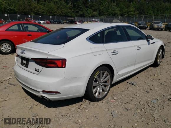 2018 Audi A5 Sportback Premium Plus with VIN WAUBNCF57JA026635, listed as a Copart auction lot 65127943 with 61,829 mi miles. Bid and sale history available at carsss.com. Image 3.