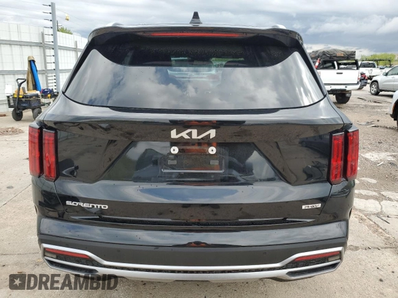 2023 Kia Sorento SX Prestige with VIN KNDRMDLHXP5213992, listed as a Copart auction lot 56145885 with 13,585 mi miles and Salvage title. Bid and sale history available at DreamBid. Image 6.