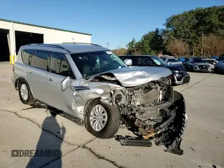 2017 Nissan Armada SV with VIN JN8AY2ND8H9008069, listed as a Copart auction lot 80265754 with 137,009 mi miles and Salvage Title. Bid and sale history available at carsss.com. Image 10.