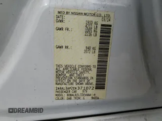 2014 Nissan Altima 2.5 S with VIN 1N4AL3AP2EN371072, listed as a Copart auction lot 50982375 with 170,735 mi miles and Salvage Title. Bid and sale history available at carsss.com. Image 14.