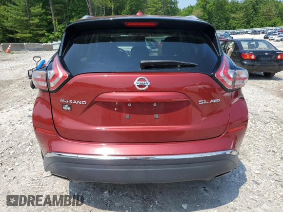2015 Nissan Murano SL z VIN 5N1AZ2MH5FN229061, wystawiony jako Copart lot #60407145 z przebiegiem 62 908 mil mil oraz Czysty tytuł • Clean title. Historia ofert i sprzedaży dostępna na DreamBid. Obrazek 6.