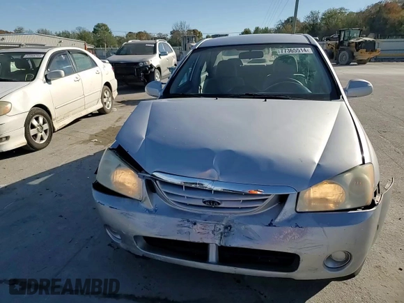 2006 Kia Spectra EX with VIN KNAFE121965372856, listed as a Copart auction lot 77365514 with 316,947 mi miles and Clean Title. Bid and sale history available at carsss.com. Image 11.