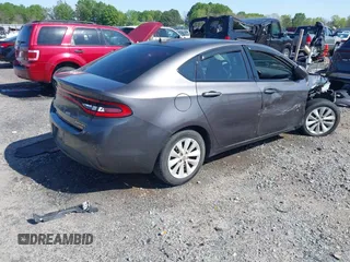2015 Dodge Dart Aero with VIN 1C3CDFDH3FD422905, listed as a IAAI auction lot 41981924 with 126,171 mi miles. Bid and sale history available at carsss.com. Image 4.