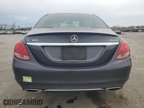 2016 Mercedes-Benz C 300 Luxury with VIN 55SWF4KB3GU099132, listed as a Copart auction lot 51947025 with 95,419 mi miles and Salvage Title. Bid and sale history available at carsss.com. Image 6.