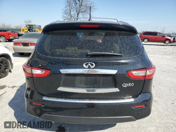 2014 Infiniti QX60 with VIN 5N1AL0MN0EC528334, listed as a Copart auction lot 48478715 with 137,323 mi miles and Salvage Title. Bid and sale history available at carsss.com. Image 6.