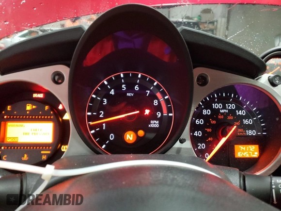 2019 Nissan 370Z Sport Touring with VIN JN1AZ4EH5KM422649, listed as a Copart auction lot 48362095 with 74,172 mi miles and Salvage Title. Bid and sale history available at DreamBid. Image 9.