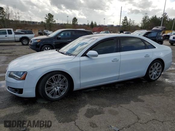 2013 Audi A8 L 4.0L with VIN WAUR2AFD2DN012478, listed as a Copart auction lot 49733565 with 115,323 mi miles and Salvage Title. Bid and sale history available at carsss.com. Image 1.
