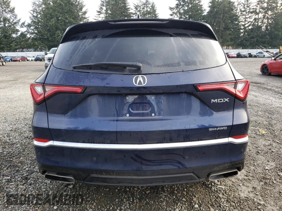 2023 Acura MDX w/Technology Package with VIN 5J8YE1H46PL040949, listed as a Copart auction lot 84737334 with 28,327 mi miles and Salvage Title. Bid and sale history available at carsss.com. Image 6.