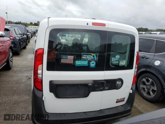 2020 Ram ProMaster City Cargo Tradesman with VIN ZFBHRFAB8L6S38758, listed as a Copart auction lot 74528554 with Not Provided miles and Non Repairable. Bid and sale history available at DreamBid. Image 6.