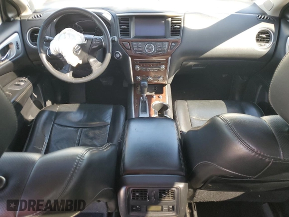 2017 Nissan Pathfinder Platinum with VIN 5N1DR2MN6HC619281, listed as a Copart auction lot 50221005 with 141,719 mi miles and Salvage title. Bid and sale history available at DreamBid. Image 8.