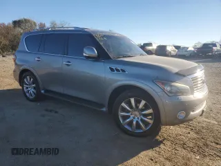 2013 Infiniti QX56 with VIN JN8AZ2NE5D9060498, listed as a Copart auction lot 79746904 with 134,387 mi miles and Salvage Title. Bid and sale history available at carsss.com. Image 4.