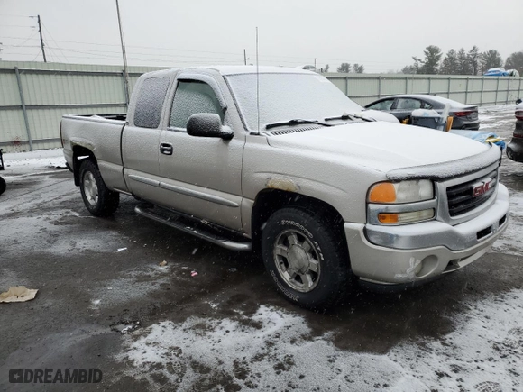 2006 GMC Sierra 1500 SLE1 with VIN 1GTEK19Z66Z203924, listed as a Copart auction lot 88904515 with 196,555 mi miles and Salvage Title. Bid and sale history available at carsss.com. Image 4.