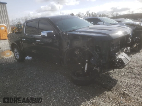 2021 Chevrolet Silverado 1500 LTZ with VIN 3GCUYGET0MG338974, listed as a Copart auction lot 47618705 with 87,076 mi miles and Salvage Title. Bid and sale history available at DreamBid. Image 4.